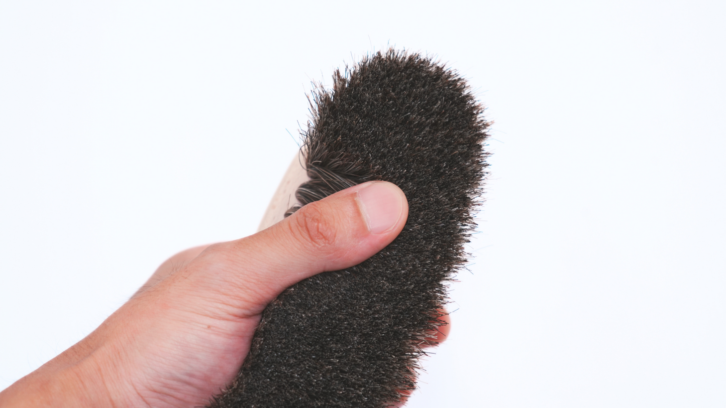 手植え馬毛ブラシ